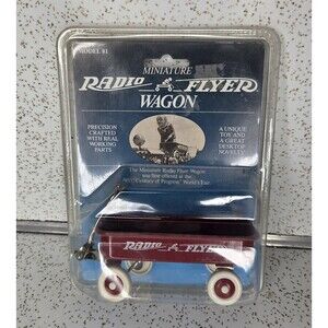 Vtg 1990 Miniature Mini Radio Flyer Wagon Model #1 Sealed in Packaging Brand New